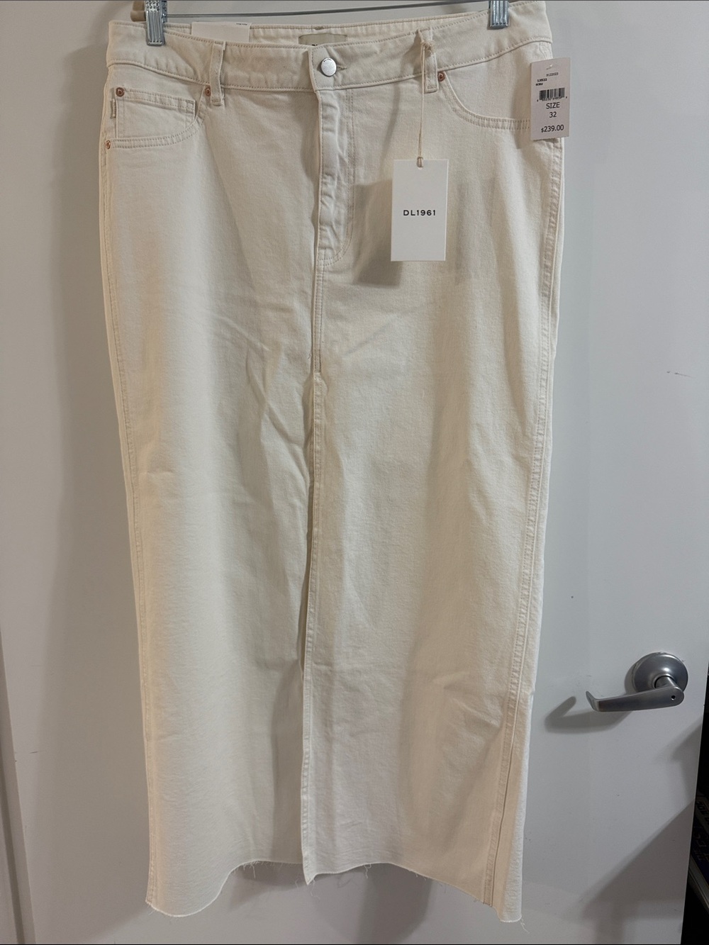 DL1961 Cream Jean Skirt